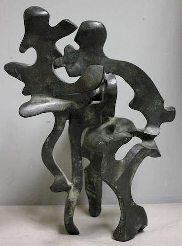 BARRETT, Bill. 1990 Abstract Bronze Sculpture.