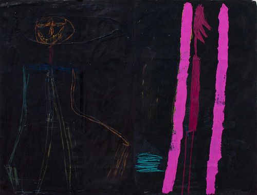 DAVID SPILLER (b. 1942): N.Y. PARACHUTE MAN; AND PINK FIG THAT REMINDED ME OF A TOOTHBRUSH
