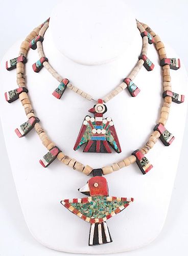 Kewa Pueblo "Depression Era" Necklaces, Exhibited: Thunderbird Jewelry of Santo Domingo Pueblo (5/15/2011 - 4/29/2012), Wheel