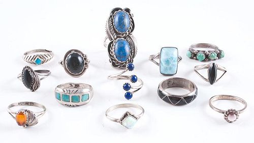 Southwestern Style Rings, Sizes 6-7, from Estate of Lorraine Abell (New Jersey, 1929-2015)