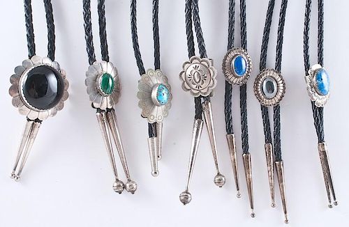 Southwestern Round Bolo Ties, from the Estate of Lorraine Abell (New Jersey, 1929-2015)