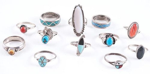 Southwestern Style Rings Sizes 6-7, from Estate of Lorraine Abell (New Jersey, 1929-2015)