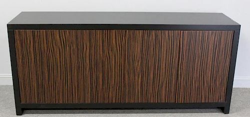 Contemporary Lacquered and Macascar Front Cabinet