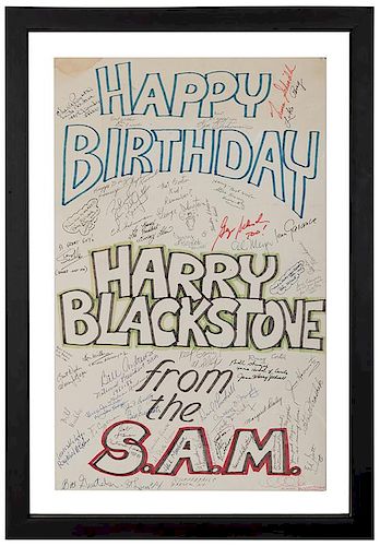 Harry Blackstone Jr. Signed Giant Birthday Card.