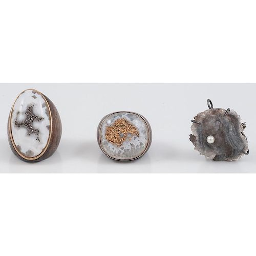 Druzy Rings and Brooch/Pendant