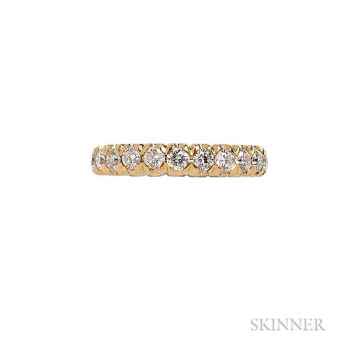 18kt Gold and Diamond Eternity Band, Cartier, set with full-cut diamonds, total wt. 1.81 cts., size 6, no. 747508, signed, bo