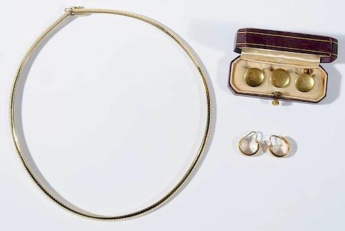 Three Pieces Gold Jewelry