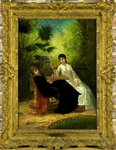 Eliza De Joinville (France,19C) oil on canvas
