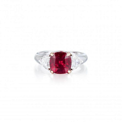 A Very Fine Ruby and Diamond Ring