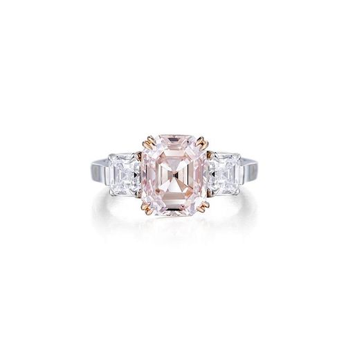 A 2.61-Carat Light Brown-Pink Diamond Ring, with a GIA Report