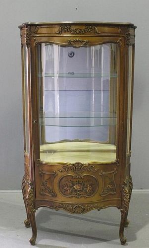 Bowed Glass Curio Cabinet