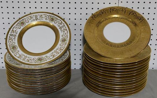 2 Sets Of Bavarian China Porcelain Plates .
