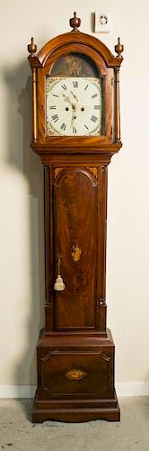 Early 19th-Century Canadian Mahogany Tall Case Clock