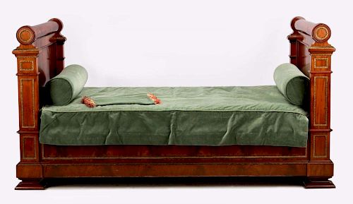 AN EARLY 19TH C. FRENCH NAPOLEON III SLEIGH BED
