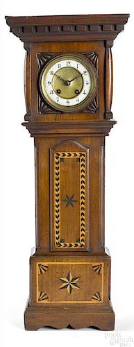 Mahogany dwarf clock, 19th c.