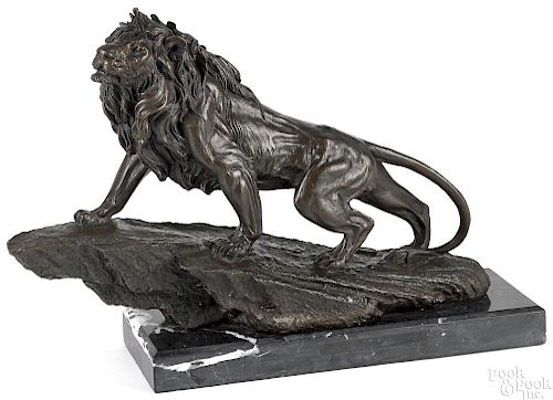European Bronze Finery sculpture of a lion