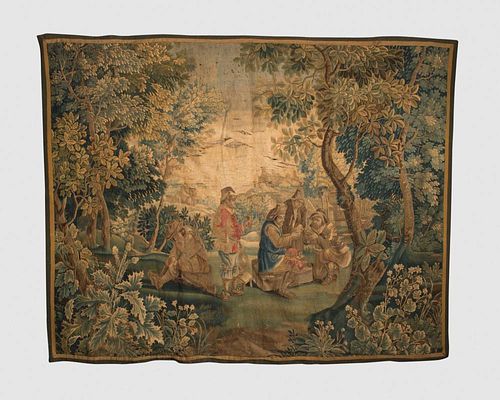 French Genre Tapestry Panel, 18th century