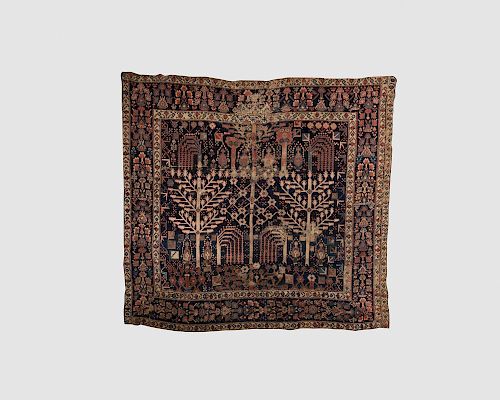 Persian Shrub Carpet Fragment, ca. 1800