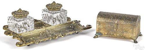 Tiffany Studios bronze jewelry casket