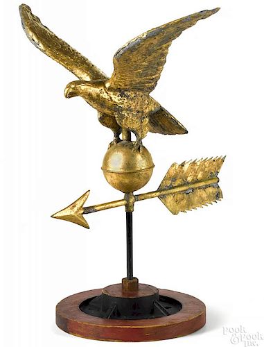Copper eagle weathervane late 19th c.