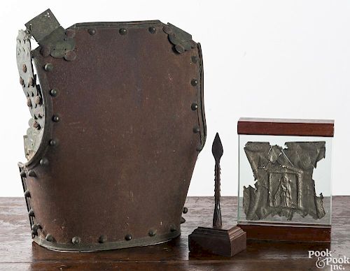Iron and copper armor breastplate