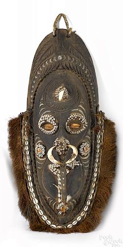 New Guinea mask, 32'' h,