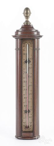 Contemporary mahogany cased barometer