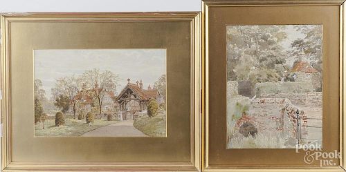 Tom Hunn (British 1878-1908), pair of watercolors