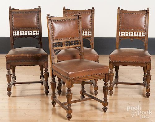 Group of six chairs.