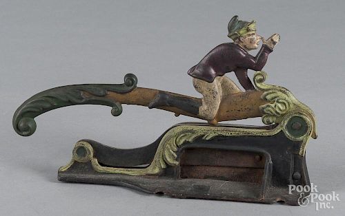 Painted cast iron tobacco cutter