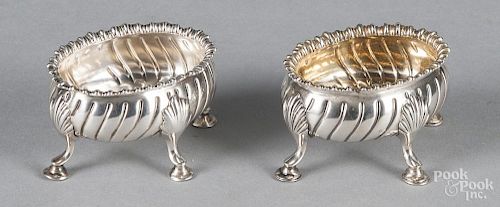 Pair of Georgian silver salts, 1767-1768