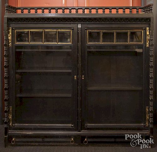 Aesthetic period ebonized bookcase