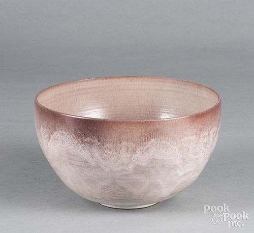Scheier pottery bowl, 7 1/2'' h., 13'' w.
