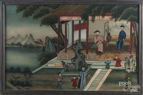 Chinese reverse painted panel
