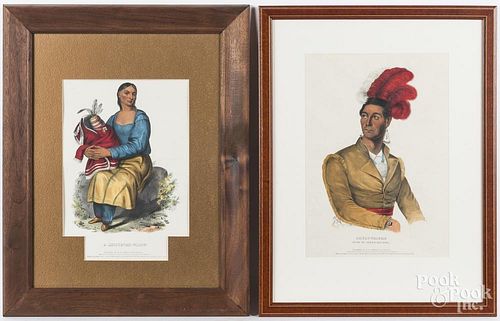 Six color lithographs of Native Americans