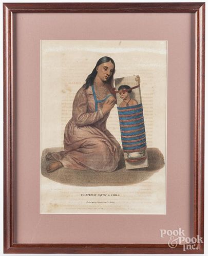 Five color lithographs of Native Americans
