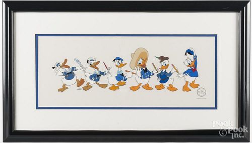 Walt Disney Sericel of Donald Duck, 8'' x 20''.