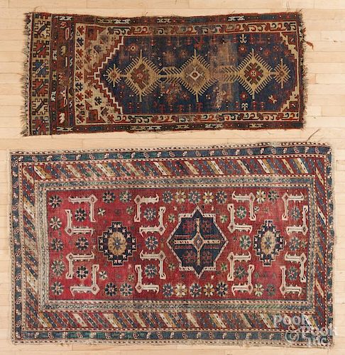 Two Caucasian carpets, early 20th c., 5'5'' x 2'4''