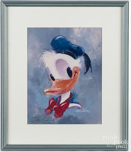 Two Eric Robison signed prints of Donald Duck