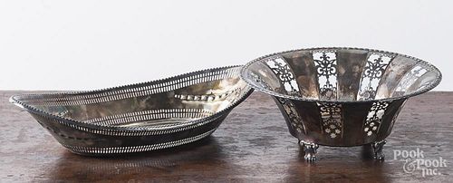 Two sterling silver baskets, 19.7 ozt.