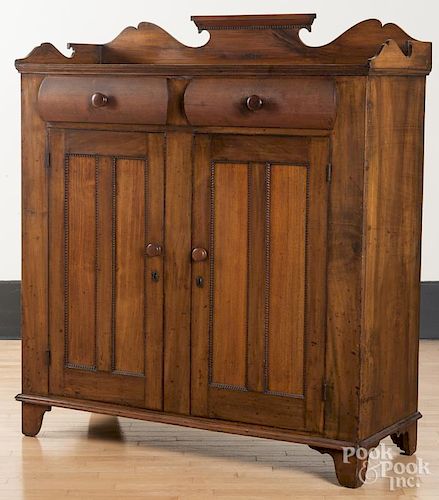 Pennsylvania mixed woods jelly cupboard, 19th c.