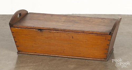 Pennsylvania poplar dough box, 19th c., 11 1/4'' h.