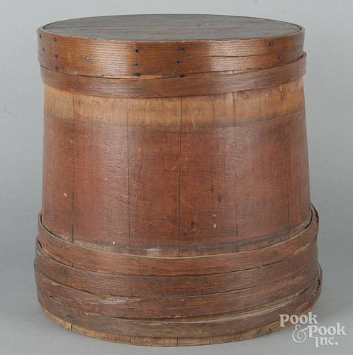 Large painted firkin, 19th c.,