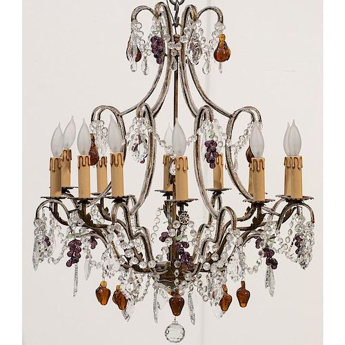 Chandelier with Glass Fruit