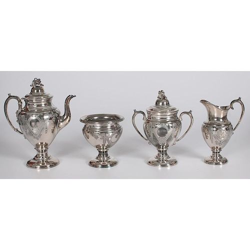 Silverplated Aesthetic Movement Coffee Set