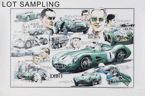 Collection of racing and automobile related poster