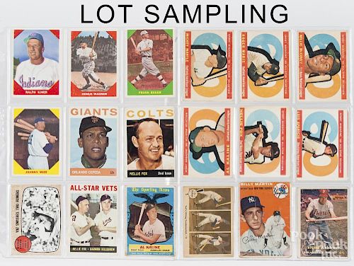 Large group of vintage baseball cards