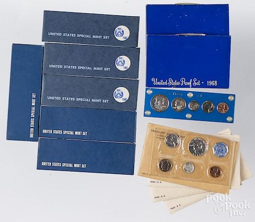 1957 US proof set, together with a 1963 proof set