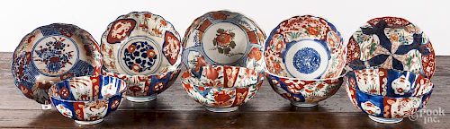 Ten Imari bowls, largest - 2 3/4'' h., 8'' dia.