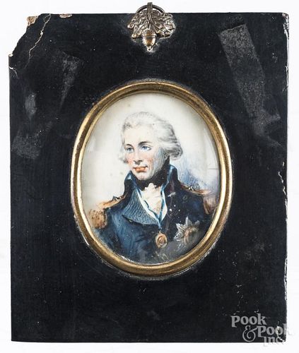 Miniature watercolor on ivory of Lord Nelson